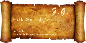 Feit Gusztáv névjegykártya