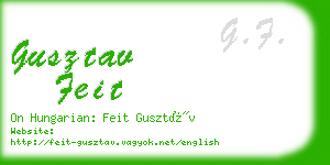 gusztav feit business card